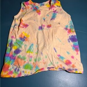 Colorful Tie-Dye Kids Open Tie Back Tank Top